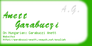 anett garabuczi business card